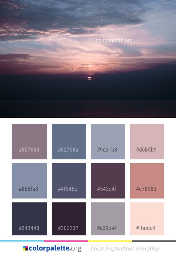 Sky Horizon Afterglow Color Palette