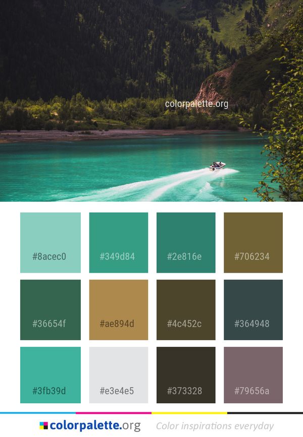 Water Nature Green Color Palette
