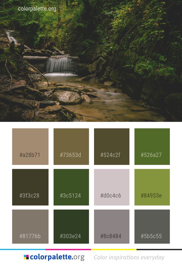 Water Nature Waterfall Color Palette