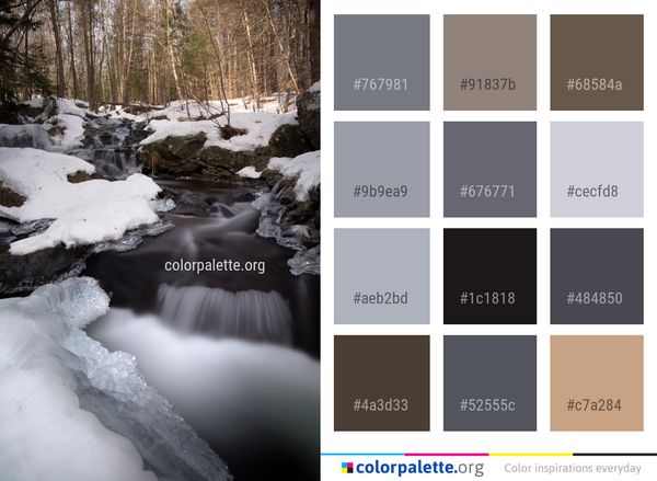 Water Snow Nature Color Palette