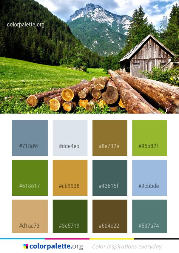 Mountainous Landforms Nature Wilderness Color Palette