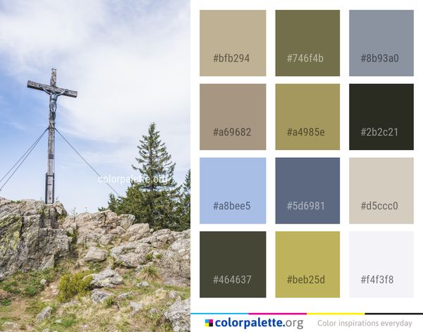 Mountainous Landforms Sky Mountain Color Palette