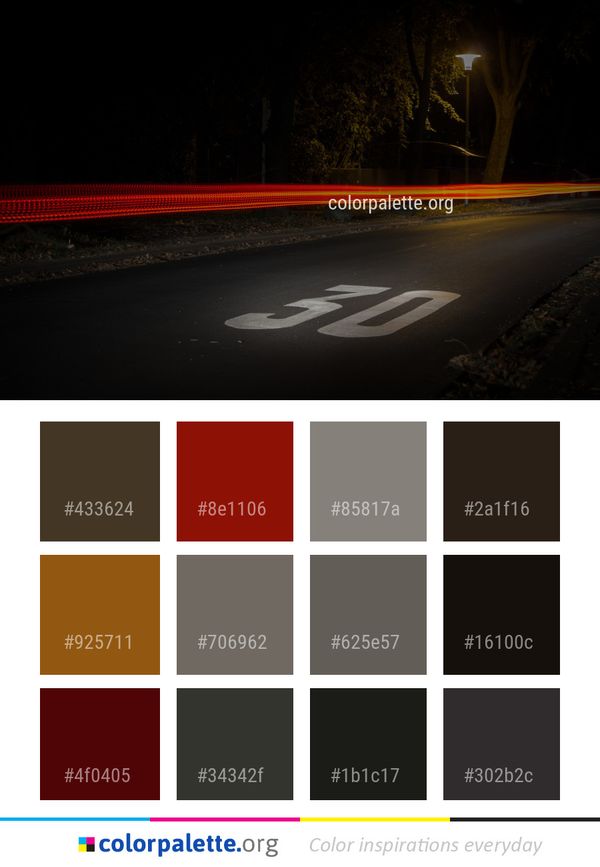 Red Night Darkness Color Palette