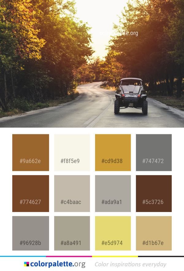 Road Car Nature Color Palette