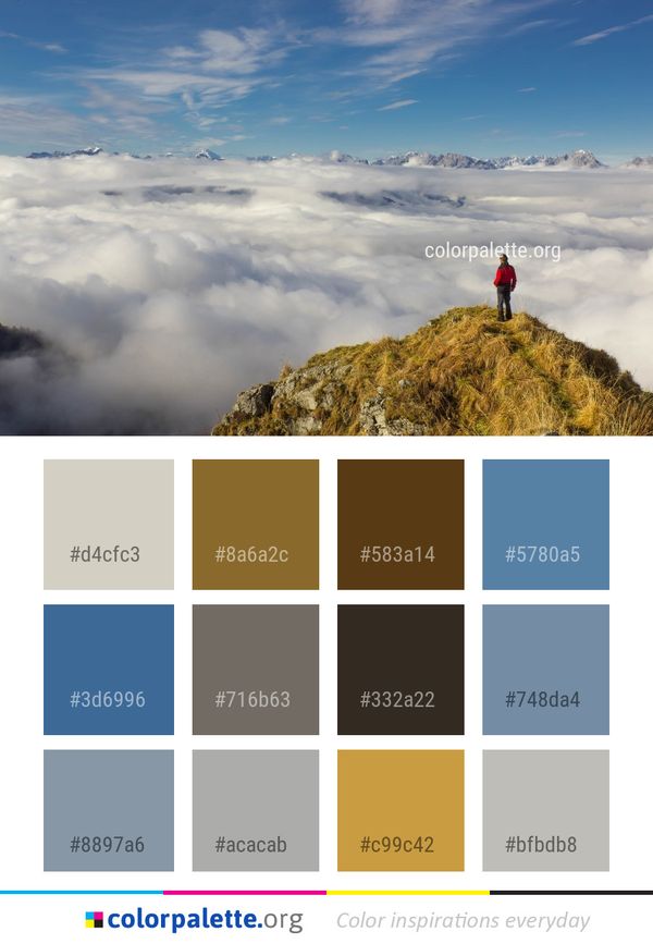 Sky Cloud Mountainous Landforms Color Palette