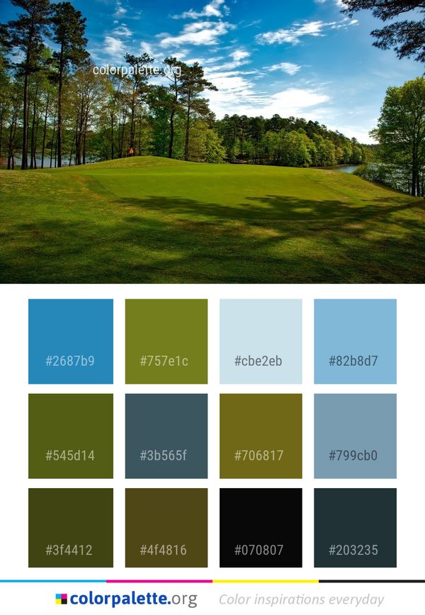 Sky Golf Course Grass Color Palette
