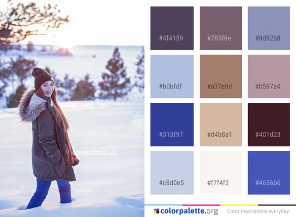 Winter Photograph Clothing Color Palette